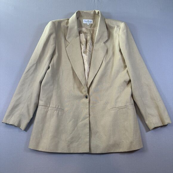 Vintage 1970s Academy Award Clothes Women’s Gold/Beige Blazer Size 10 - Picture 1 of 5